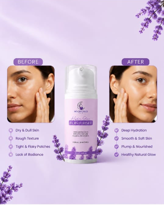 Hydra Glow Moisturiser | Hyaluronic Acid Smooth Texture Clean & Fresh Skin | For All Skin Types
